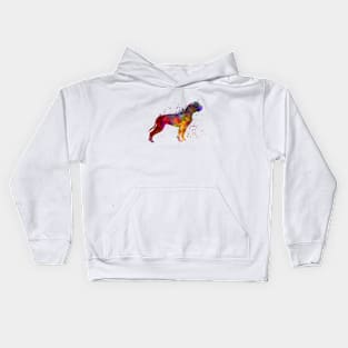 American Bulldog  in watercolor Kids Hoodie